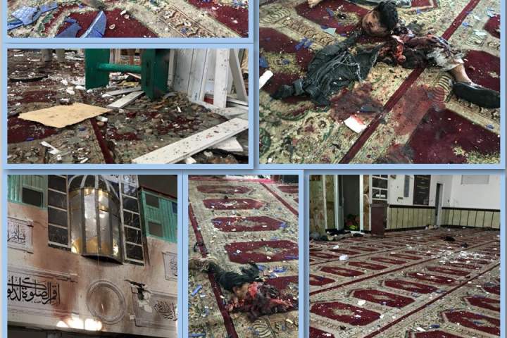 نتیجه تصویری برای داعش انفجار مسجد صاحب الزمان افغانستان