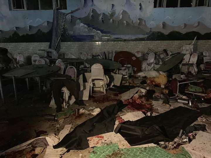 Image result for At least 40 people were killed when a bomb exploded at a wedding hall in Shahr-e-Dubai in Kabul, the Afghan capital.